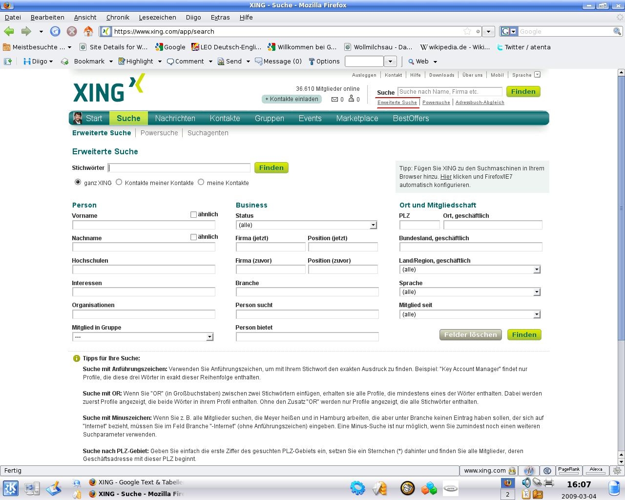 xing_erweitertesuche Die erweiterte XING-Suche